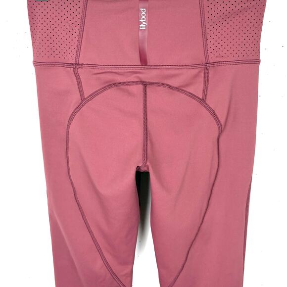 Lilybod Womens Arizona Leggings Apple Butter Pink Laser Cutting Poly Stretch XS - Picture 7 of 9